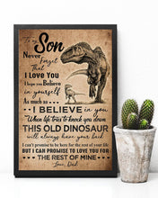 Load image into Gallery viewer, Daddy Gift For  Son Never Forget That I Love You Custom Design Vertical Poster

