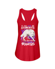 Load image into Gallery viewer, If You Kick Me When I Am Down You Better Pray Trending Ladies Flowy Tank
