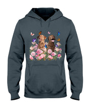 Load image into Gallery viewer, Gift For Dog LoversChesapeake Bay Retriever With Peonies Hoodie
