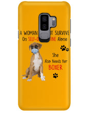 Load image into Gallery viewer, A Woman Can't Survive On Self-quarantine Alone Also Needs Boxer Phone case
