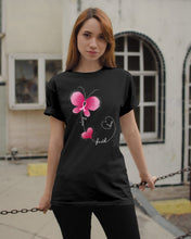Load image into Gallery viewer, Faith Butterfly Breast Cancer Awareness Custom Design Guys Tee
