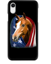 Load image into Gallery viewer, Horse Covered Into USA Flag Meaningful Gift For Men Phone case
