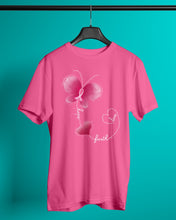 Load image into Gallery viewer, Faith Butterfly Breast Cancer Awareness Custom Design Guys Tee
