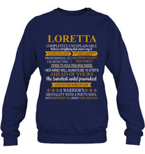 Load image into Gallery viewer, Loretta Custom Name Gift A Warrior's Mentality With A Poet's Soul Sweatshirt
