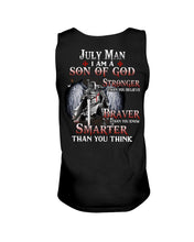 Load image into Gallery viewer, July Man Son Of God Birthday Meaningful Gift For Men Unisex Tank Top
