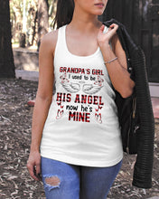 Load image into Gallery viewer, Grandpa's Girl I Used To Be His Angel Gift For Men Ladies Flowy Tank
