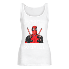Load image into Gallery viewer, Deadpool I Almost Had To Socialize Gift For Fans Ladies Flowy Tank
