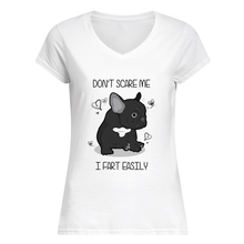 Load image into Gallery viewer, Don't Scare Me I Fart Easily Gift For Dog Lovers Ladies V-Neck
