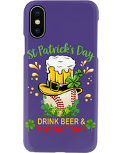 Load image into Gallery viewer, Baseball Drink Beer Day St Patrick's Day Gift For Baseball Lovers Phone case
