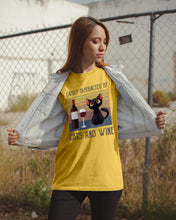 Load image into Gallery viewer, Easily Distracted By Cats And Wine Special Custom Design Guys Tee
