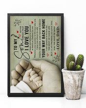 Load image into Gallery viewer, Gift For  Son  Never Forget That I Love You Custom Design Vertical Poster
