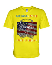 Load image into Gallery viewer, Eagle American Pride Spirit Of America Gift For American People Guys V-Neck

