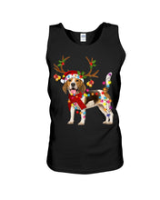 Load image into Gallery viewer, Beagle Gorgeous Reindeer Xmas Lights Gift For Dog Lovers Unisex Tank Top
