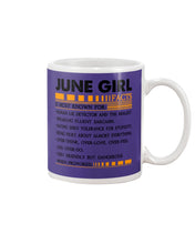 Load image into Gallery viewer, June Girl Facts Very Friendly But Dangerous Custom Design Mug
