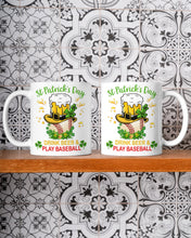 Load image into Gallery viewer, Baseball Drink Beer Day St Patrick's Day Gift For Baseball Lovers Mug
