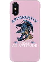 Load image into Gallery viewer, Apparently I Have An Attitude Blue Dragon Phone case
