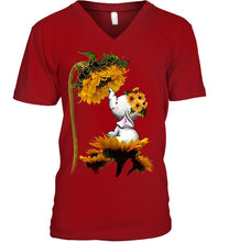 Load image into Gallery viewer, Elephant Sunflower Special Custom Design For Cute Girls Guys V-Neck
