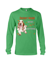 Load image into Gallery viewer, Basset Hound Kisses Fix Everything Gift For Dog Lovers Unisex Long Sleeve

