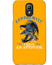 Load image into Gallery viewer, Apparently I Have An Attitude Blue Dragon Phone case
