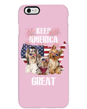 Load image into Gallery viewer, Keep America Great Yorkshire Terrier Gift For Dog Lovers Phone case
