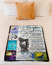 Load image into Gallery viewer, Inside Blanket Is A Piece Of My Heart Mom Gift For Daughter Fleece Blanket
