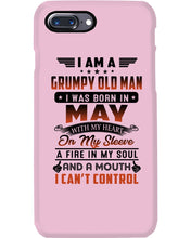 Load image into Gallery viewer, I'm A Grumpy Old Man I Was Born In May With My Heart Phone case
