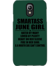 Load image into Gallery viewer, Birthday Gift For Smartass June GirlHeart On Her Sleeve Phone case
