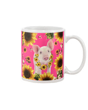 Load image into Gallery viewer, Beautiful Pig With Sunflowers Gift For Pig Lovers Mug
