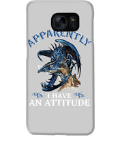 Load image into Gallery viewer, Apparently I Have An Attitude Blue Dragon Phone case
