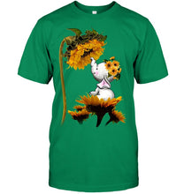 Load image into Gallery viewer, Elephant Sunflower Special Custom Design For Cute Girls Guys Tee
