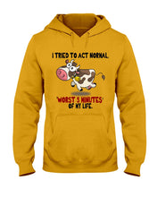 Load image into Gallery viewer, Cow Worst 5 Minutes Gift For Cow Lovers Hoodie

