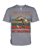 Load image into Gallery viewer, Grandma Gift For Grandson I Tried To Be Good But I Take After Guys V-Neck
