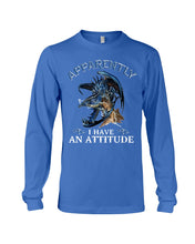 Load image into Gallery viewer, Apparently I Have An Attitude Blue Dragon Unisex Long Sleeve
