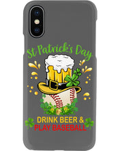 Load image into Gallery viewer, Baseball Drink Beer Day St Patrick's Day Gift For Baseball Lovers Phone case
