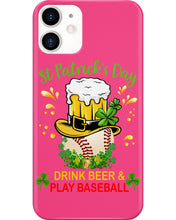 Load image into Gallery viewer, Baseball Drink Beer Day St Patrick's Day Gift For Baseball Lovers Phone case
