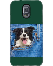 Load image into Gallery viewer, Border Collie In Denim Pocket Gift For Dog Lovers Phone case
