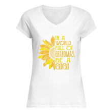 Load image into Gallery viewer, Be A GiGi Sunflowers Gift For Gigi Ladies V-Neck
