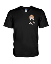 Load image into Gallery viewer, Cavalier King Charles Spaniel In Pocket - Dogs Lovers Gift Guys V-Neck
