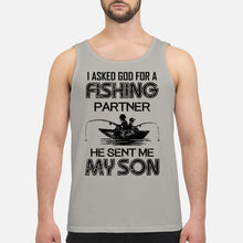 Load image into Gallery viewer, God Sent Me My Son As A Fishing Partner   Special Custom Design Unisex Tank Top
