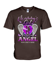 Load image into Gallery viewer, I Used To Be Her Angel Now She’s Mine Gift For Mommy Girl’s Guys V-Neck
