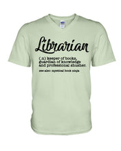 Load image into Gallery viewer, Librarian Keeper Of Books Guardian Of Knowledge Custom Design Guys V-Neck
