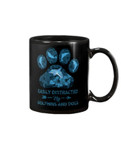 Load image into Gallery viewer, Easily Distracted By Dolphins And Dogs Unique Custom Design Mug
