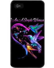 Load image into Gallery viewer, Hummingbirds Heart Shaped I Am A Simple Woman Gift For Mom Phone case
