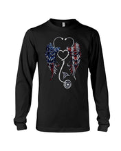 Load image into Gallery viewer, Lovely Coffee Cup Stethoscopes With Wings Gift For Nurse Unisex Long Sleeve
