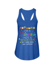 Load image into Gallery viewer, I Am A Librarian Not A Magician Custom Design Gifts Ladies Flowy Tank
