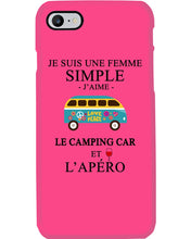 Load image into Gallery viewer, Je Suis Une Femme Simple J'aime Le Camping Car Et L'apero Phone case
