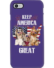 Load image into Gallery viewer, Keep America Great Yorkshire Terrier Gift For Dog Lovers Phone case
