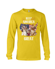 Load image into Gallery viewer, Keep America Great Yorkshire Terrier Gift For Dog Lovers Unisex Long Sleeve
