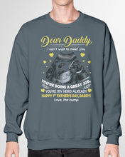 Load image into Gallery viewer, Gift From Bump To Daddy You're My Hero Already Happy Father's Day Sweatshirt

