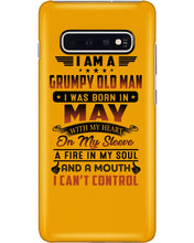 Load image into Gallery viewer, I'm A Grumpy Old Man I Was Born In May With My Heart Phone case
